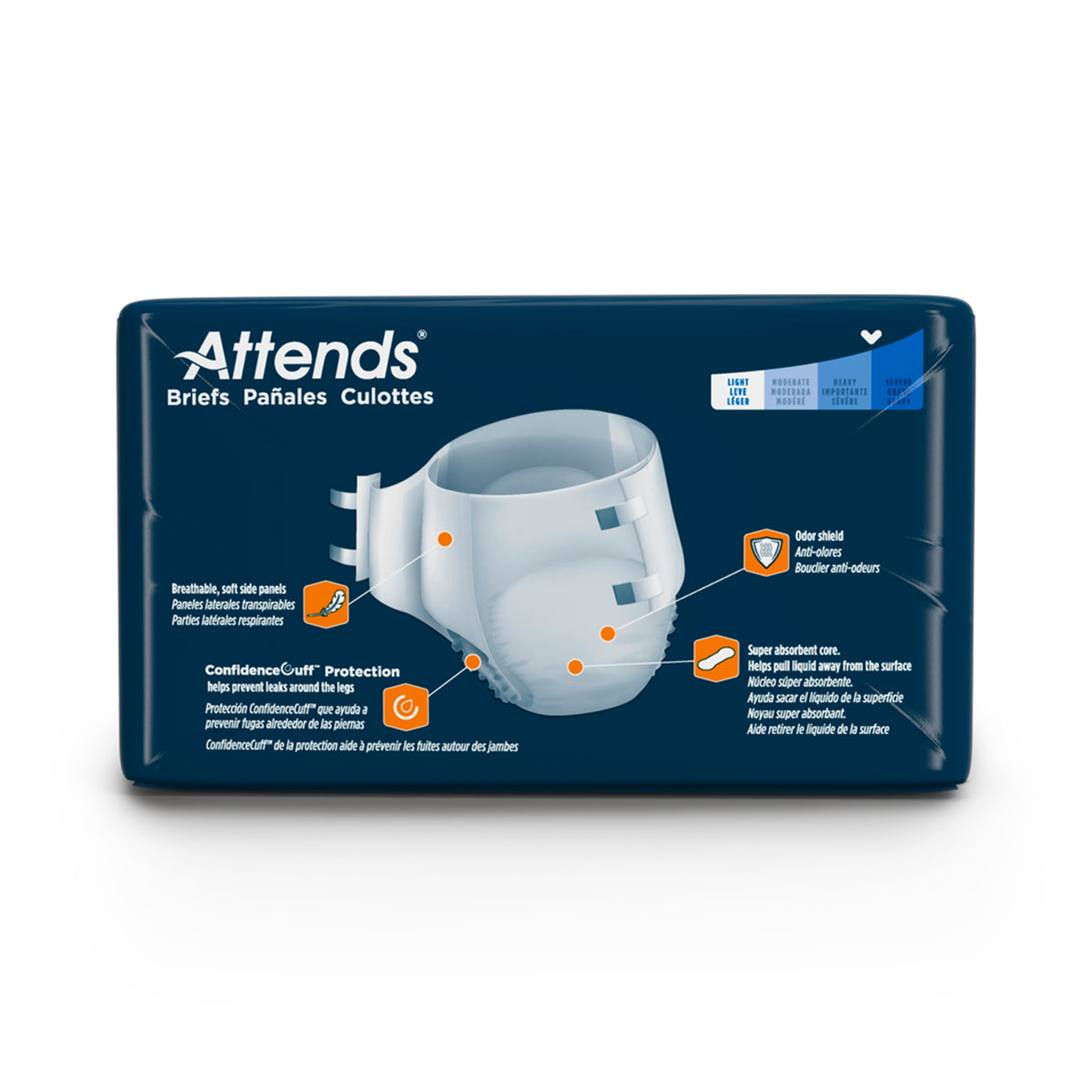 Unisex Youth Incontinence Brief Attends® Small Disposable Heavy Absorbency Small(Case of 96) - alternate view 2 - DD10