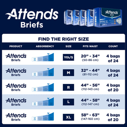 Unisex Youth Incontinence Brief Attends® Small Disposable Heavy Absorbency Small(Case of 96) - alternate view 3 - DD10