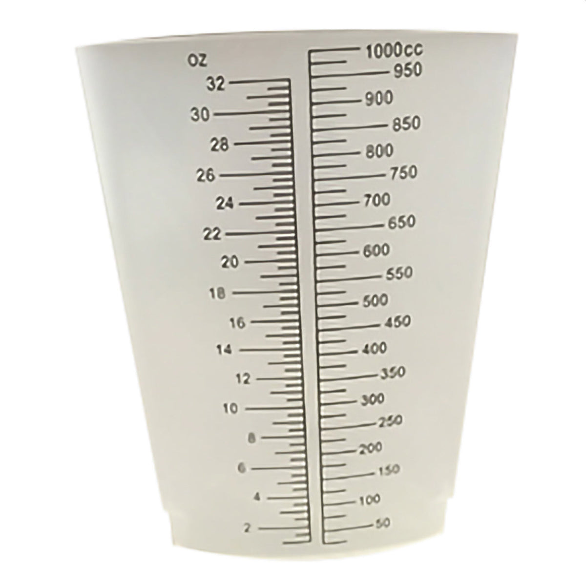 Graduated Container 32 Oz 1,000 mL Plastic Triangular - Each