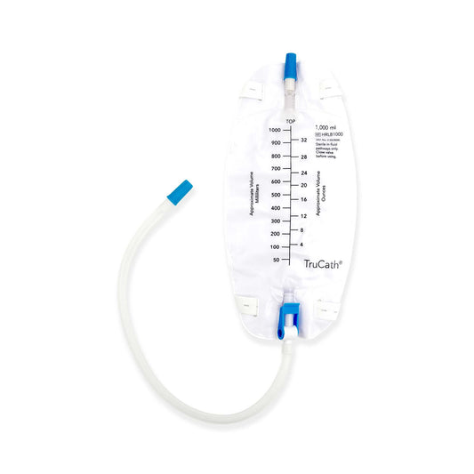 TruCath™ Urinary Leg Bag Without Valve Sterile 1,000 mL - Each - HRLB1000
