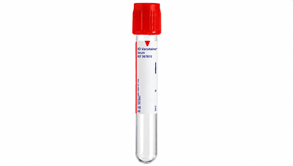 BD Vacutainer Red Top Tube Clot Activator Additive 6 mL BD Hemogard™ - SOLD AS EACH - LBRTT01