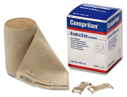 Comprilan® Compression Bandage 8 CM x 5M Clip Detached Closure Tan 01027000 - Each
