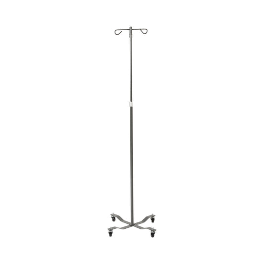 IV Stand Floor Stand McKesson 2-Hook 4-Legs, Rubber Wheels - MS400E