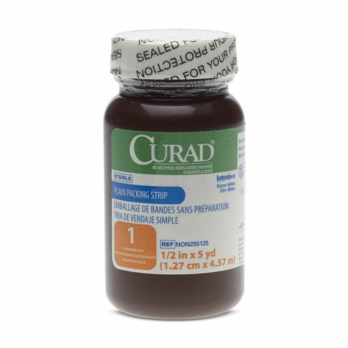 Curad Plain Packing Strip Gauze Sterile 1/2" x 5yd - Each