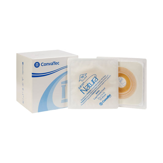 Ostomy Barrier Sur-Fit Natura® Durahesive® Moldable Acrylic Tape 57 mm Flange Universal Hydrocolloid 1-1/4 to 1-3/4 Inch Opening 4-1/2 X 4-1/2 Inch (Box of 10) - OST404594