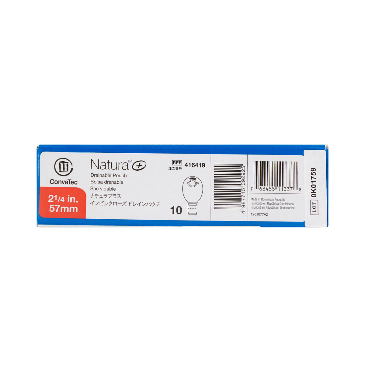 Ostomy Pouch Natura® Two-Piece System 12 Inch Length Drainable (Box of 10) - alternate view 2 - OST416419