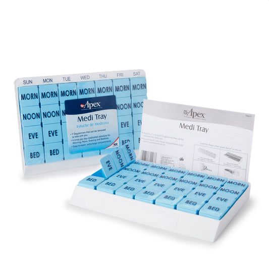 Pill Box Organizer Weekly 4 doses/day- Each