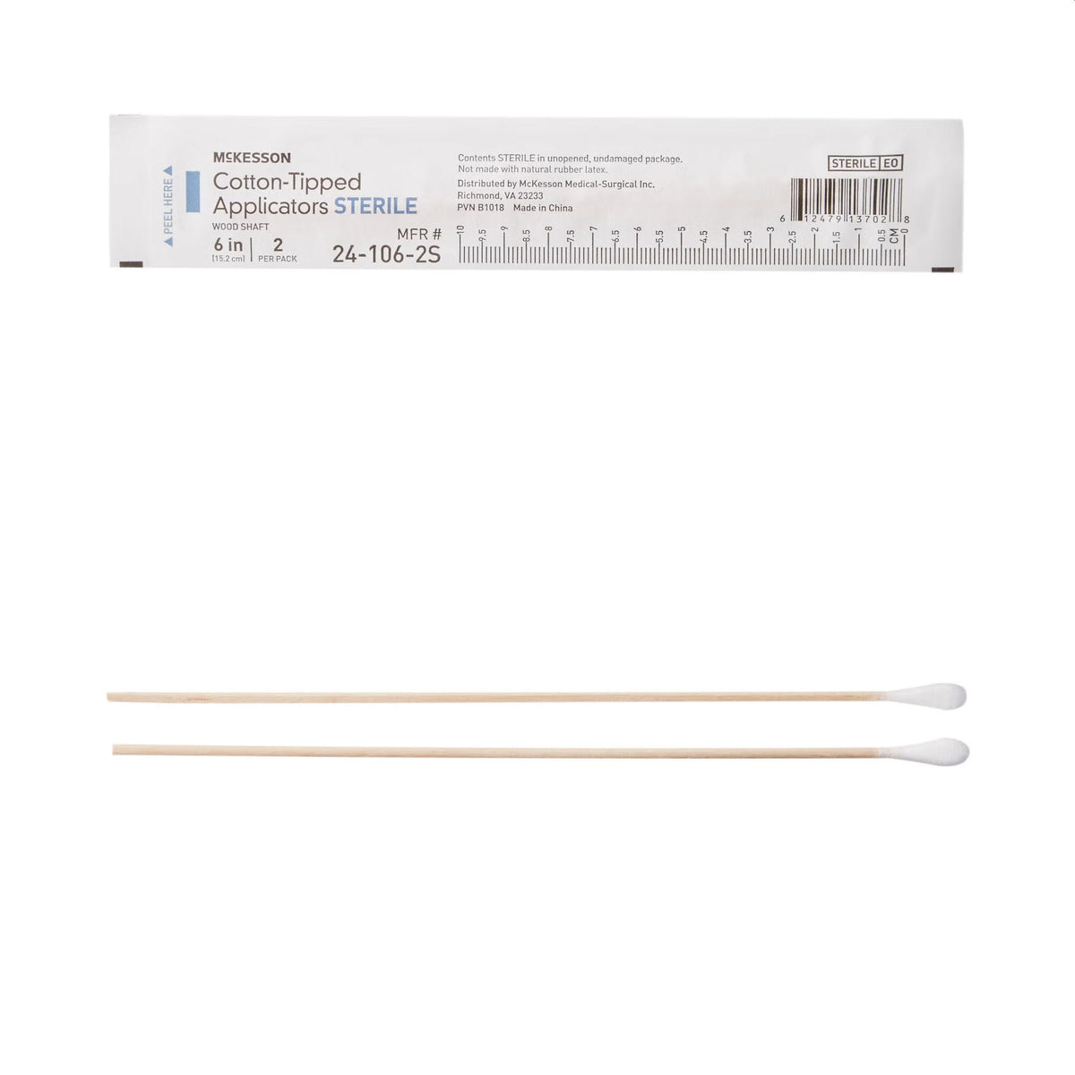 Cotton Tipped Applicator Swabstick 6 Inch Sterile (Pack of 2)