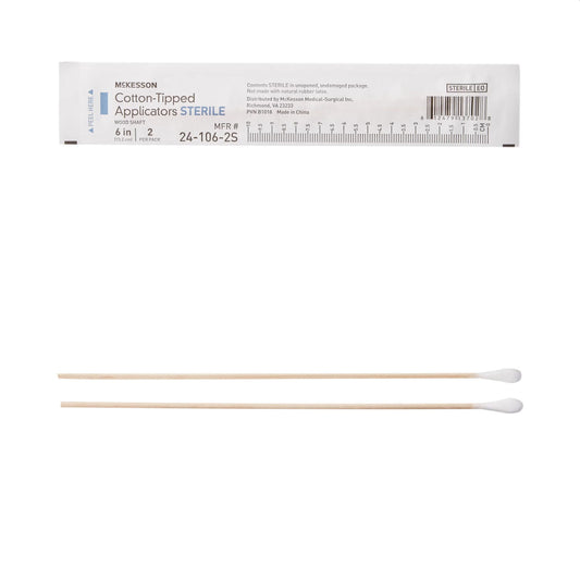 Cotton Tipped Applicator Swabstick 6 Inch Sterile (Pack of 2)
