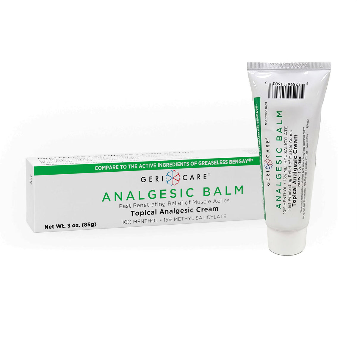 Topical Pain Relief Geri-Care® 10% - 15% Strength Menthol / Methyl Salicylate Cream 3 oz - Each - S116-03-GCP