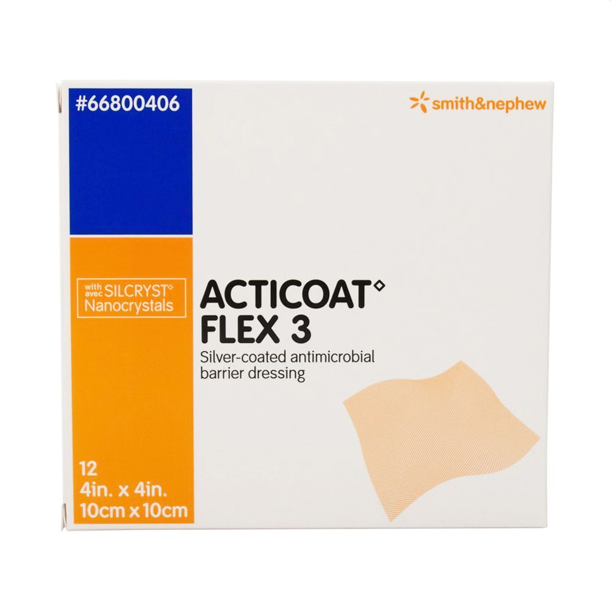 Acticoat Flex 3 4 X 4 Inch Silver Barrier Dressing 66800406- Each - SN66800406