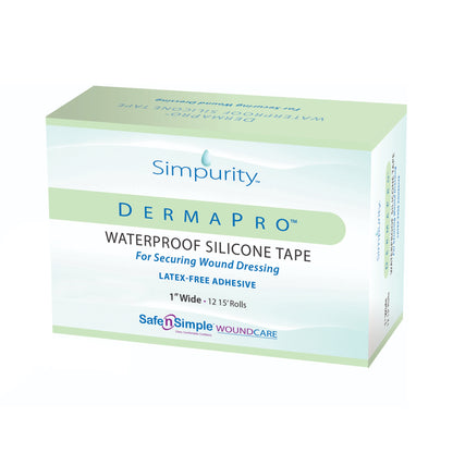 Waterproof Medical Tape DermaPro™ White 1 Inch X 5 Yard Silicone NonSterile - alternate view 3 - OSTSNS57230