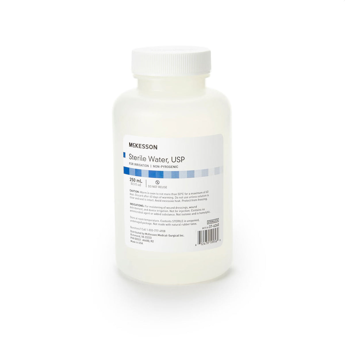 Sterile Water OTC 250 ML for Irrigation Not for Injection Bottle- Each