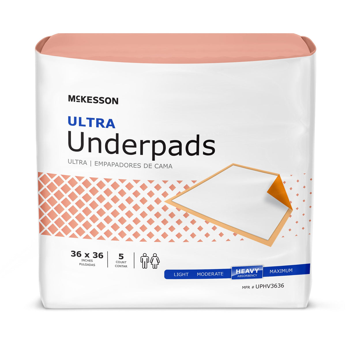 Underpad Ultra 36"X 36" Disp (Case/50) - UPHV3636