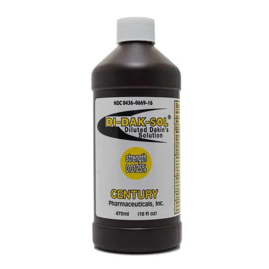 Wound Cleanser Di-Dak-Sol® Diluted Dakin's Solution 16 oz. Twist Cap Bottle NonSterile Antimicrobial. - Each - DAKDILU