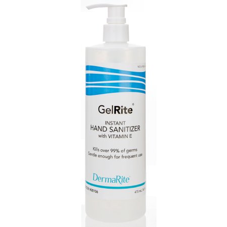 Hand Sanitizer GelRite Ethyl Alcohol Gel Pump Bottle 16 Oz  - Each - HS16OZ1